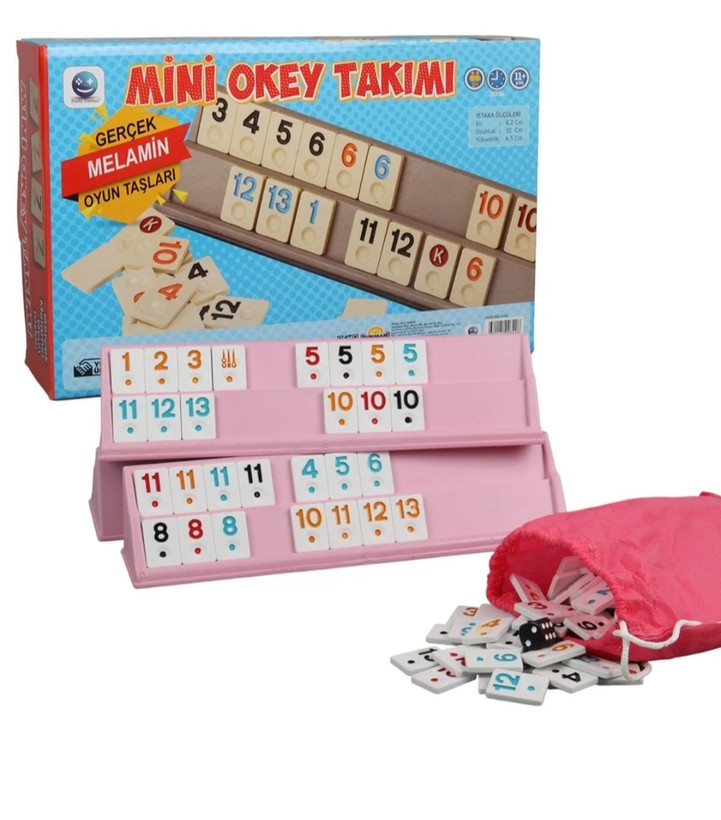 🎲 ست مینی اوکی رومیزی (Mini Okey Takımı) با مهرههای ملامین