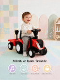 تراکتور کودک روروئکی و اولین قدم با یدک | موزیکال، چراغدار و بوقدارpro toys