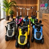 تراکتور کودک روروئکی و اولین قدم با یدک | موزیکال، چراغدار و بوقدارpro toys