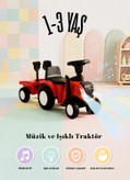 تراکتور کودک روروئکی و اولین قدم با یدک | موزیکال، چراغدار و بوقدارpro toys
