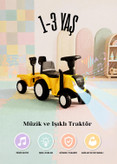 تراکتور کودک روروئکی و اولین قدم با یدک | موزیکال، چراغدار و بوقدارpro toys