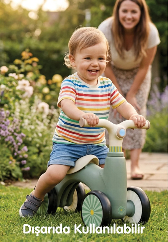 دوچرخه تعادلی چهارچرخ Babycim رنگ سبز