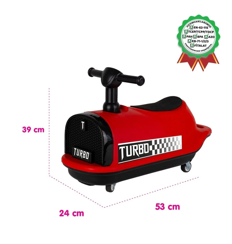 ماشین بازی کودک توربو بینگیت قرمز | İlk Arabam Turbo Bingit