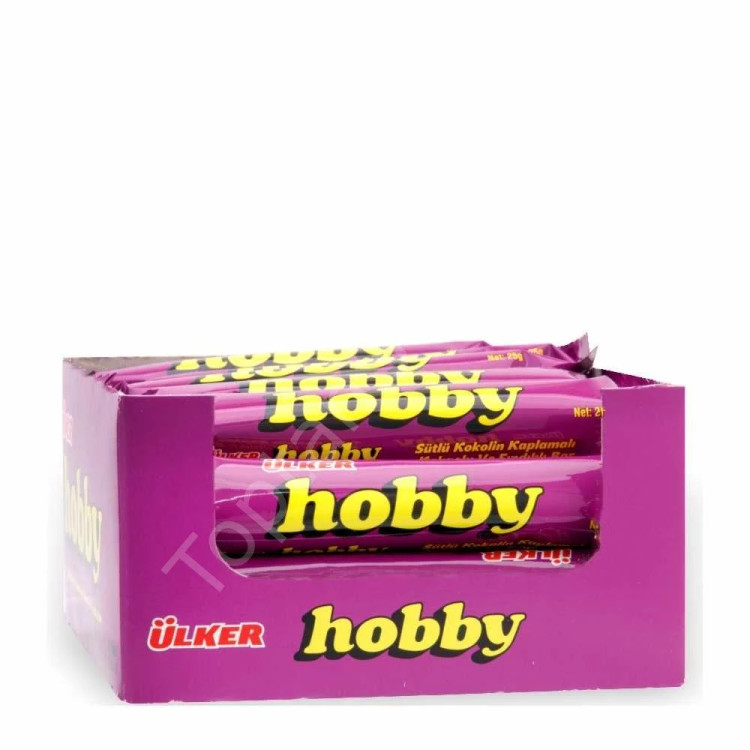 🍫 شکلات هوبی (HOBBY) با مغز کاکائویی و فندق – بسته ۲۴ عددی