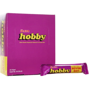 🍫 شکلات هوبی (HOBBY) با مغز کاکائویی و فندق – بسته ۲۴ عددی